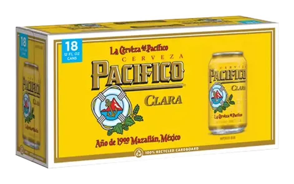 Pacifico Clara Mexican Lager Beer - 18 Pack