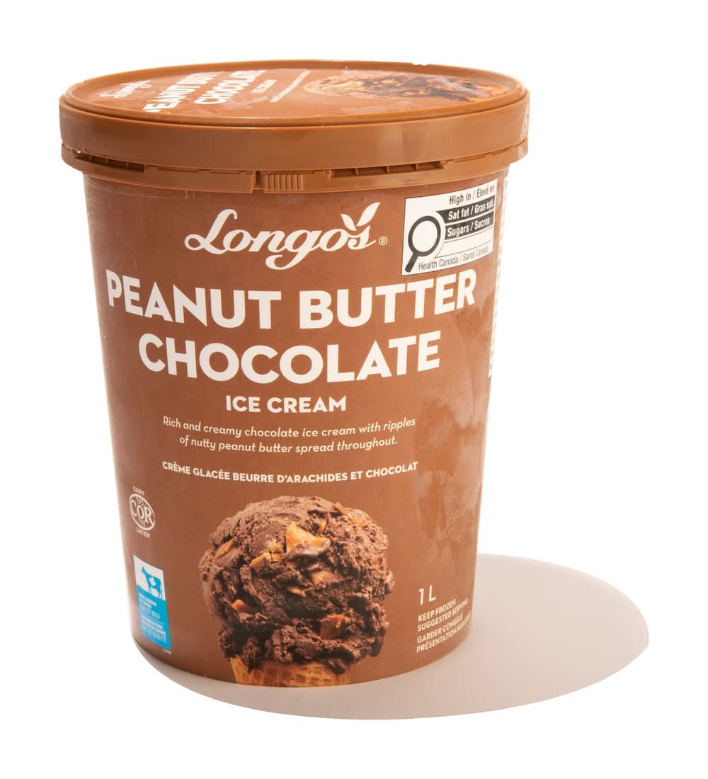 Longo's Rich & Creamy Ice Cream, Peanut Butter Chocolate (1 L)