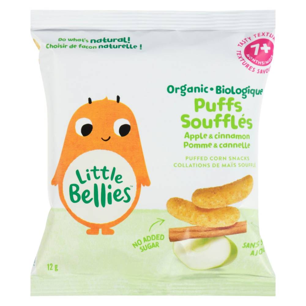 Little Bellies Puffs Organic Apple & Cinnamon Puffed Corn Snacks (12 g)