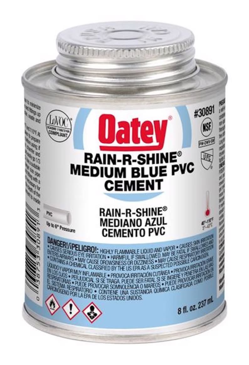 Oatey Rain-R-Shine Blue Cement For Pvc 8 Oz