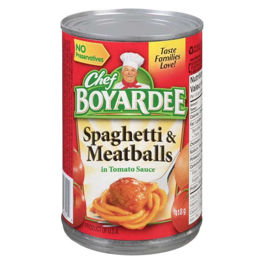 Chef Boyardee Spaghetti and Meatballs in Tomato Sauce (418 g)