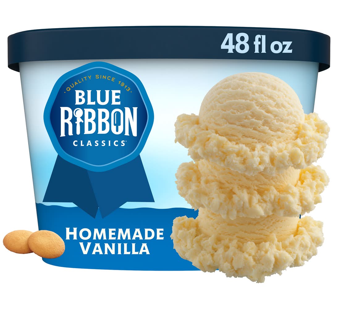 Blue Bunny Homemade Vanilla Reduced Fat Ice Cream, Vanilla (48 fl oz)