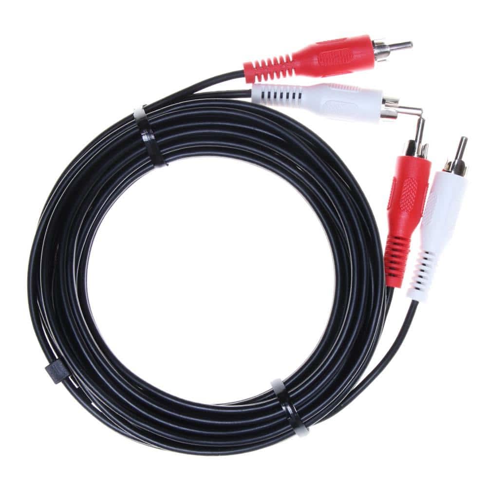 Commercial Electric 15 Ft. Audio Cable With Rca Plugs