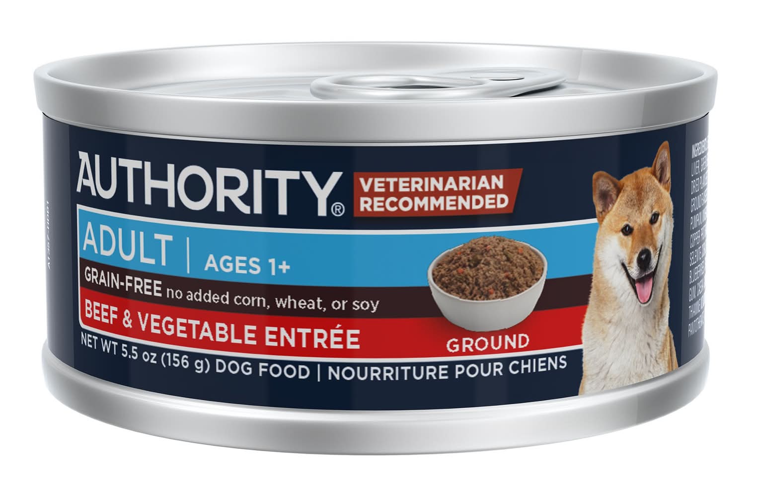 Authority Beef & Vegetable Entree Adult Dog Wet Food - Grain Free, 5.5 oz (Flavor: Beef & Vegetable)