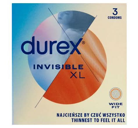 Durex Invisible XL Prezerwatywy (3 szt.)