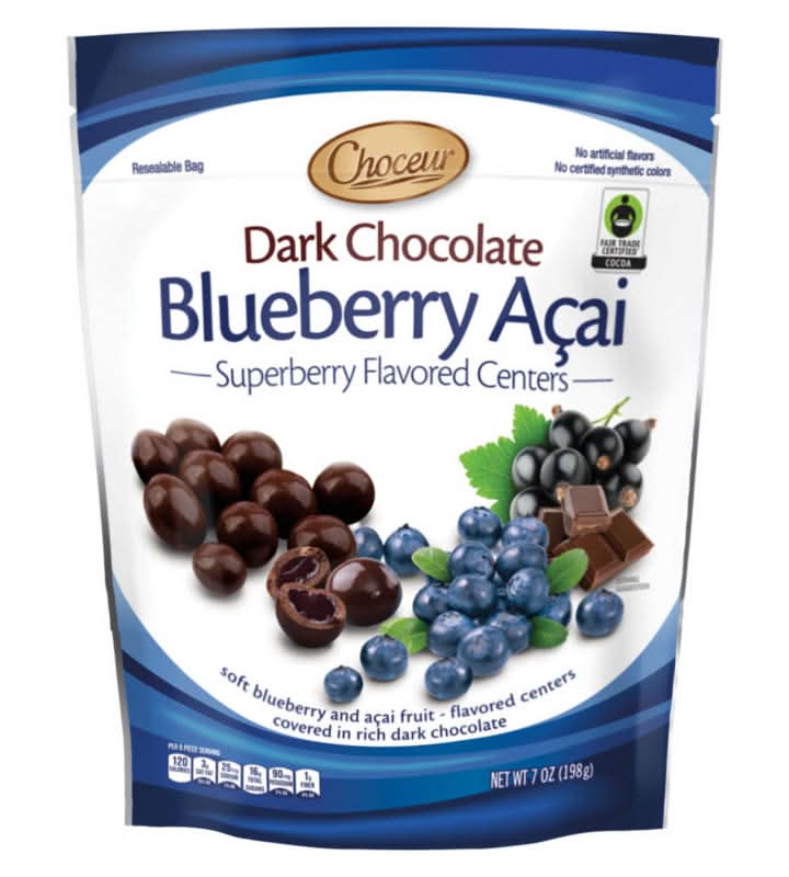 Choceur Dark Chocolate Covered Fruit, Blueberry Acai (7 oz)