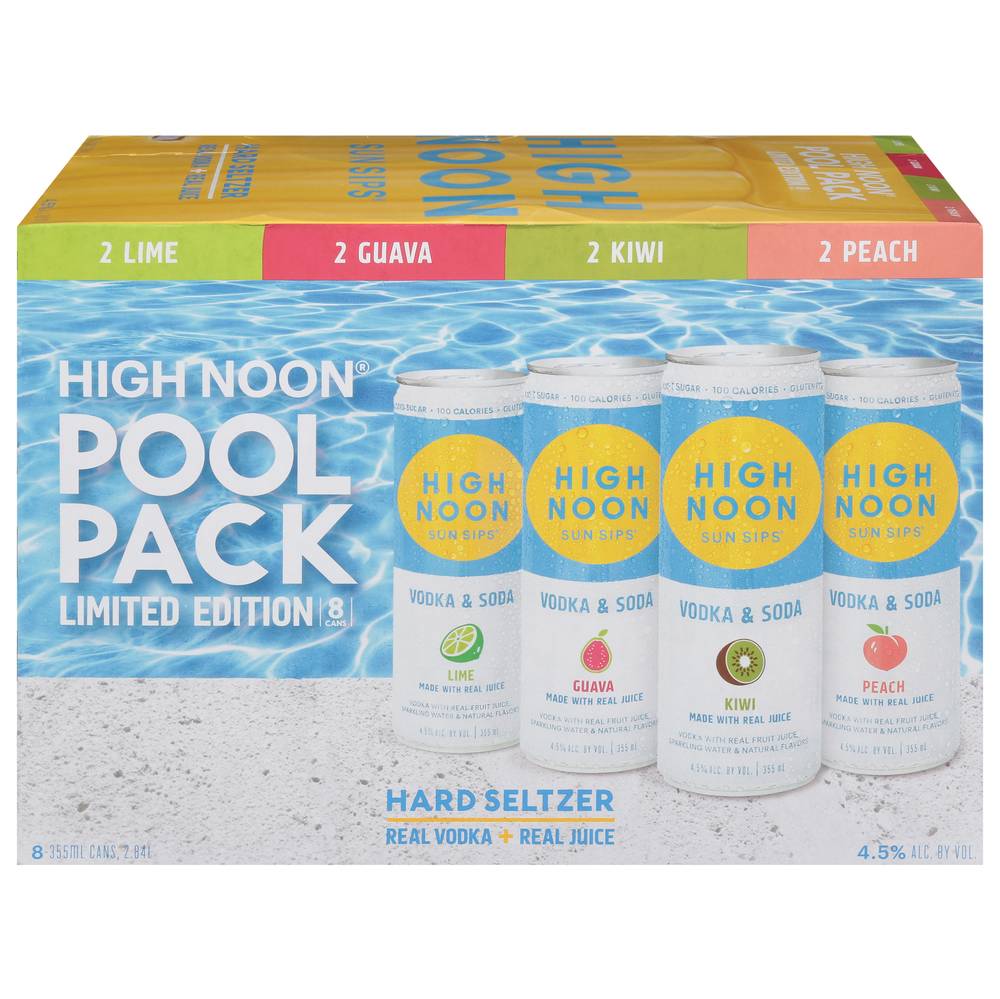 High Noon Limited Edition Pool Variety pack Vodka Hard Seltzer (8 ct, 12 fl oz)