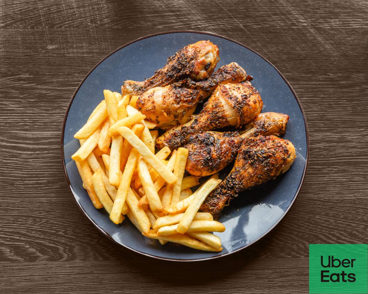 Poulet "Pilons", Frites et Sauce au Choix