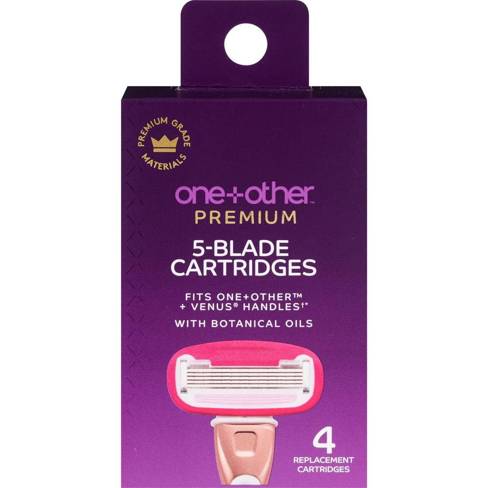 One+Other Premium 5-Blade Razor Blade Refills, 4 Ct