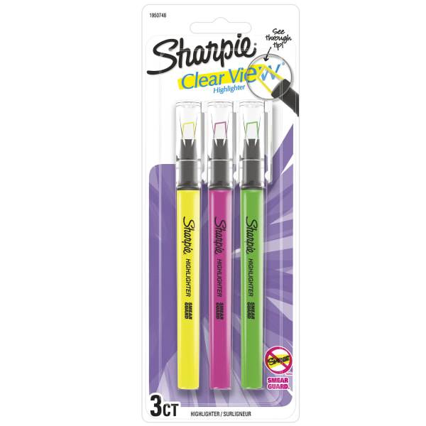 Sharpie Clear View Highlighter Stick Chisel Point Assorted Colors