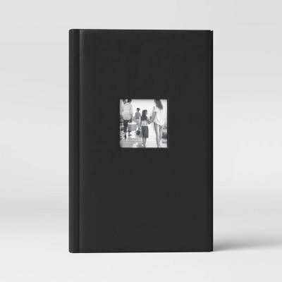 8.5" x 12.75" Photo Album Black 3 Per Page - Threshold™: Faux Leather, Holds 240, Book Binding