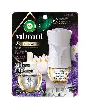 AIR WICK® SCENTED OIL - Kit - 1+1 Vibrant™ Lavender and Waterlily 4/20 mL