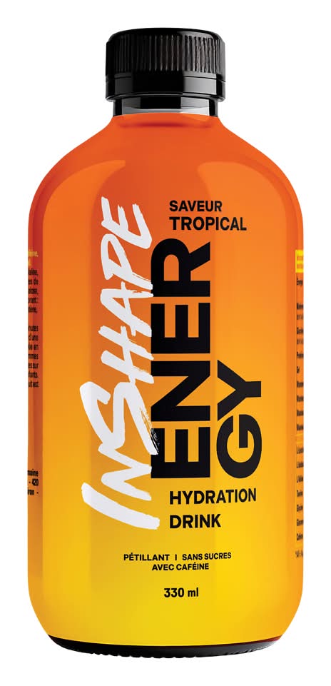 Inshape Nutrition - Boisson pétillante energy, tropical (330ml)