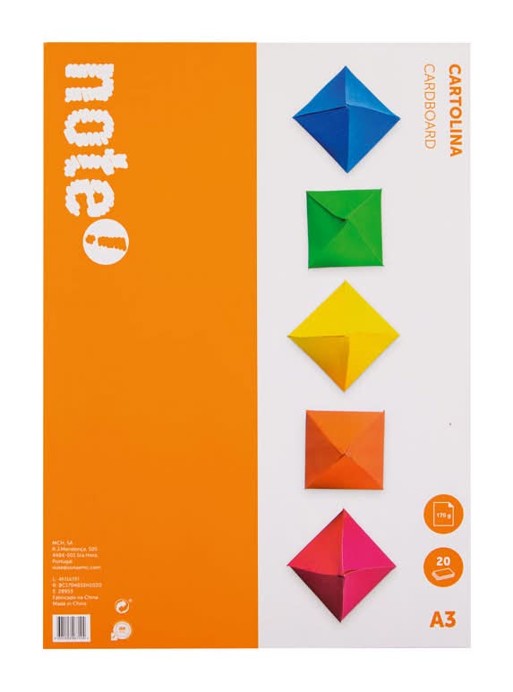 Bloco de Cartolinas A3 20 Folhas Note!