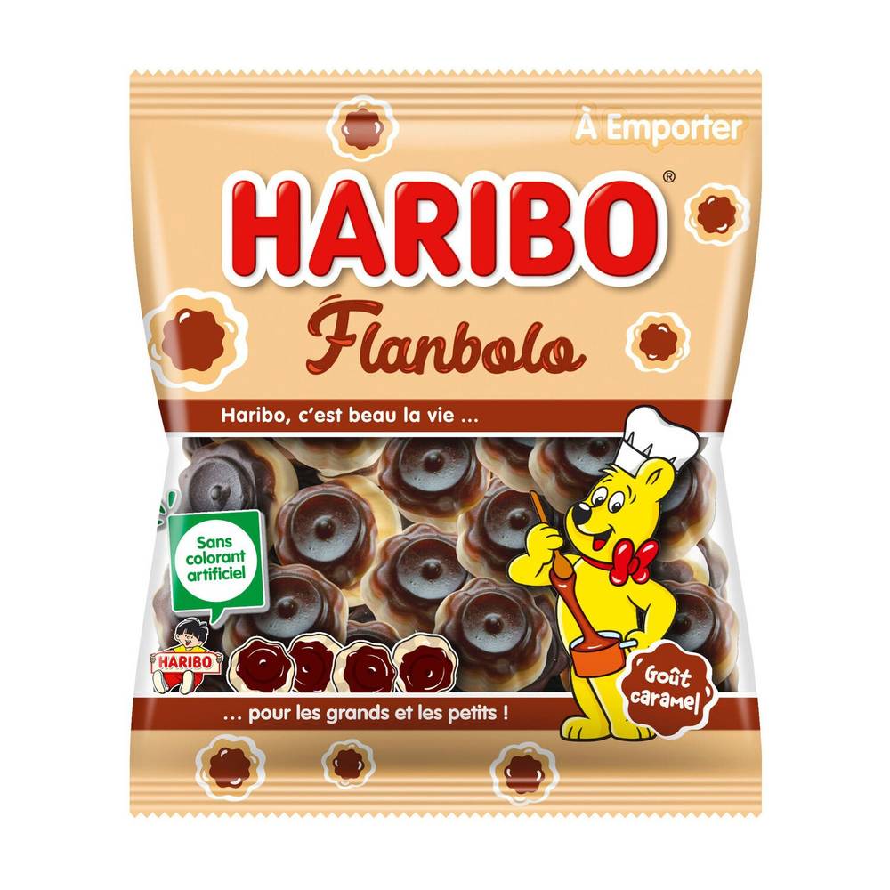 Haribo - Bonbons flambolo, caramel (100g)