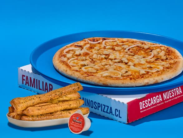 Pizza Familiar BBQ Chicken+PalosdeAjo