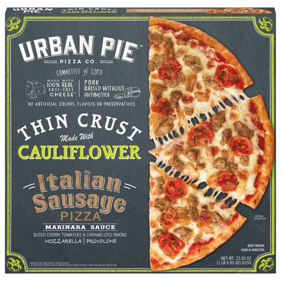 Urban Pie Pizza Co. Thin Crust Italian Sausage Pizza (cauliflower)