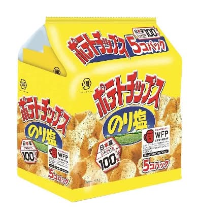 75941:湖池屋 ポテトチップス のり塩 25G×5袋入 / Koike-ya Potato Chips Salt & Seaweed