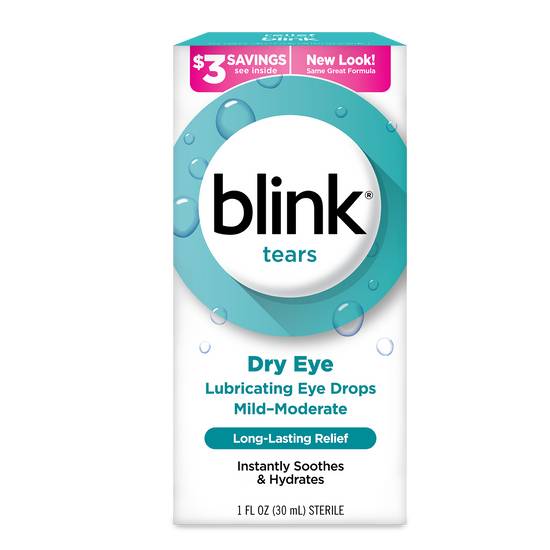 Blink Tears Eye Lubricating Eye Drops Mild-Moderate Dry Eye (1 oz)