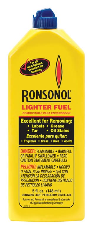 Zippo Ronsonol Yellow Lighter Fuel 5 Oz 1 Pk