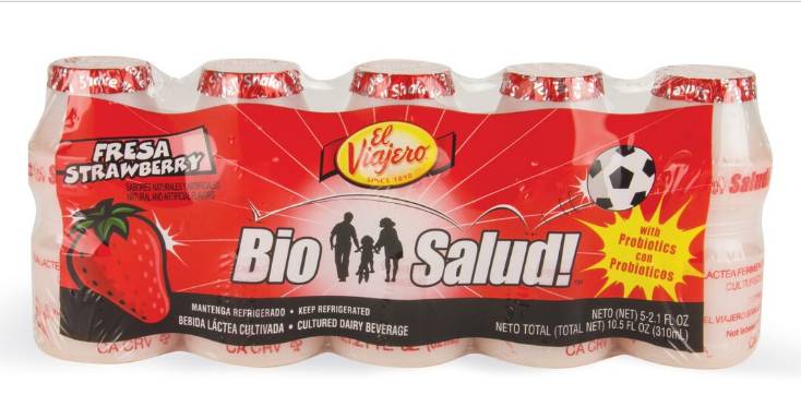 El Viajero - Bio Salud Strawberry Drink - 10/10.5 oz (1 Unit per Case)