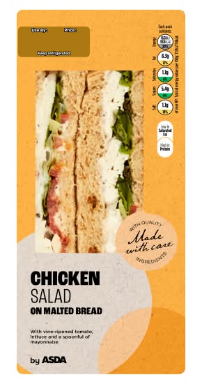 ASDA Chicken Salad on Malted Bread