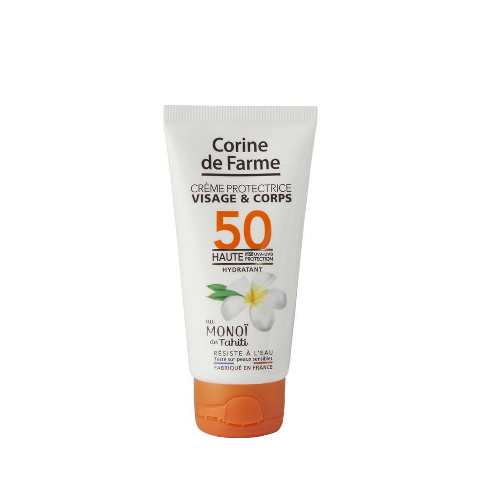 Protection Solaire Crème Protectrice SPF50 CORINE DE FARME - le flacon de 50mL