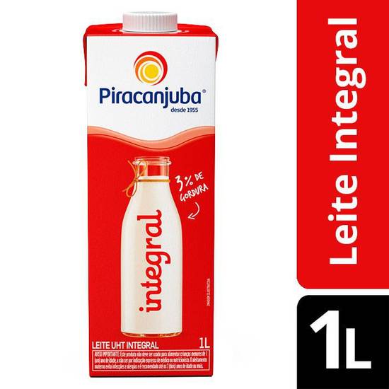 Piracanjuba leite uht integral (1 L)