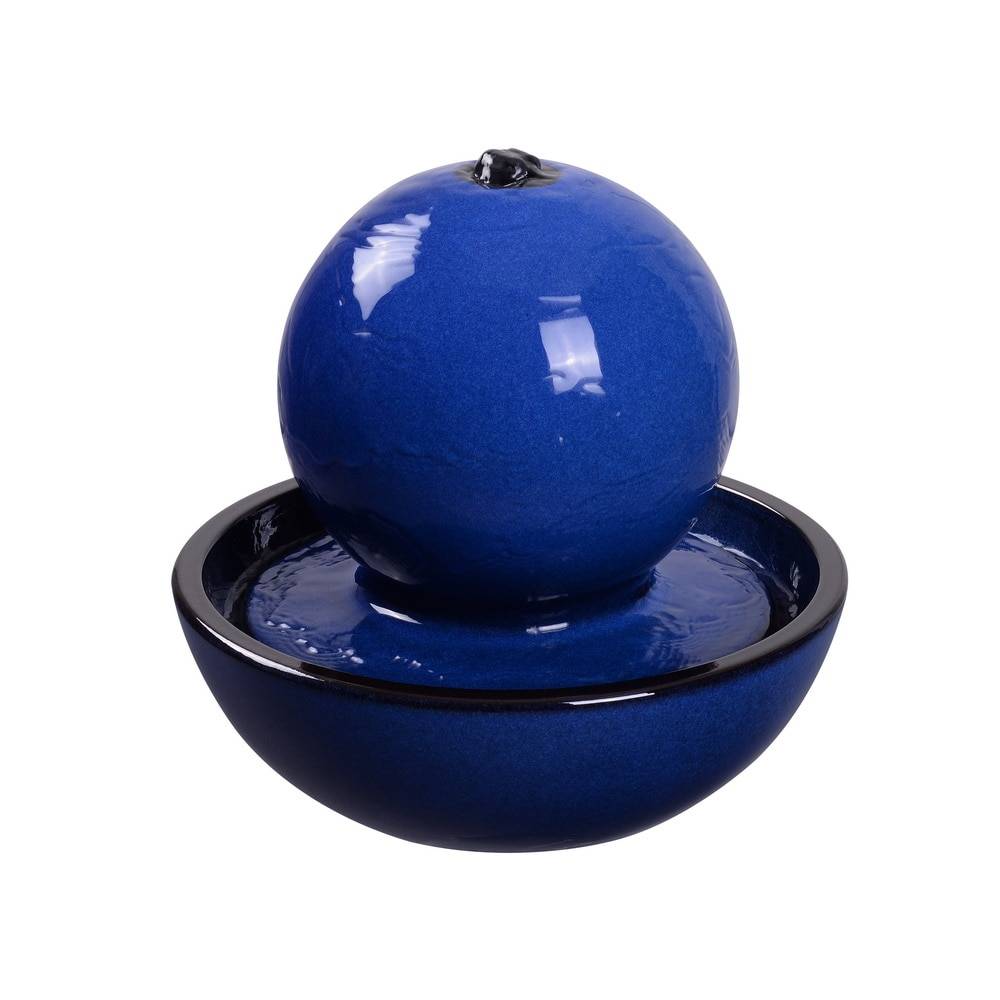 Style Selections Blue Tabletop Ceramic Fountain | MZ15386BB