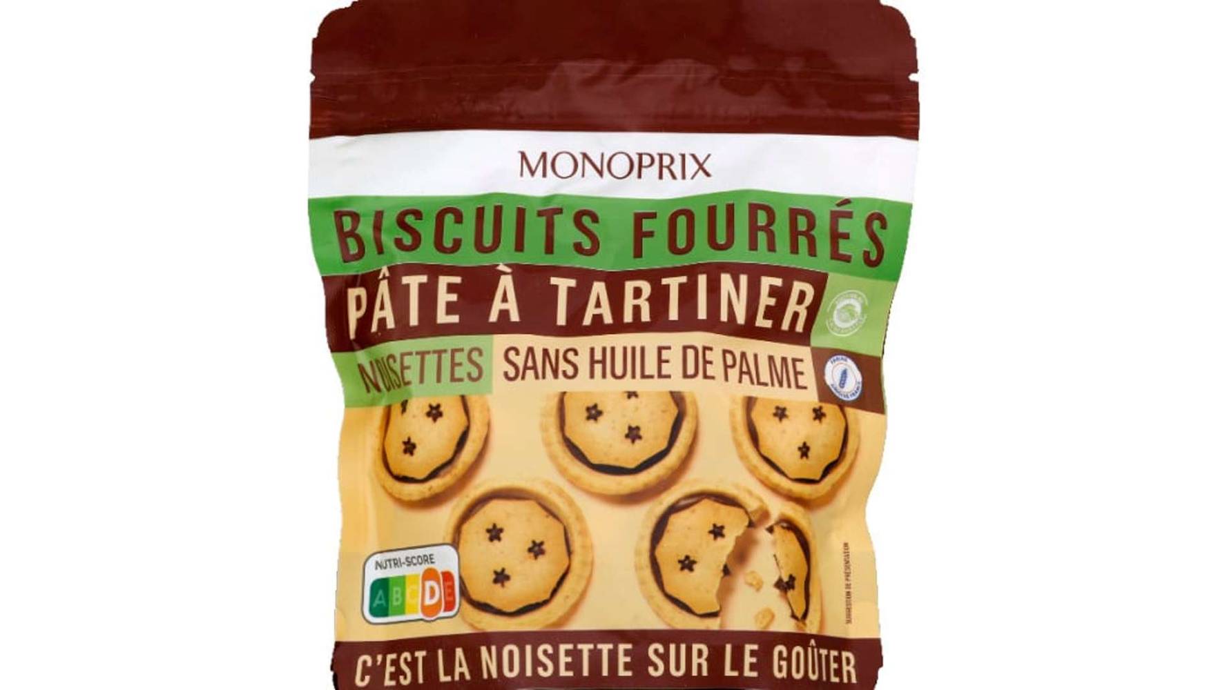 Monoprix - Biscuits fourrés de pâte à tartiner (noisettes)