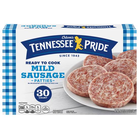 Odom's Tennessee Pride Mild Sausage Patties (30 ct)