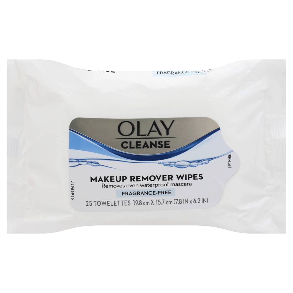 Olay Cleanse Makeup Remover Wipes Fragrance Free (8 oz)