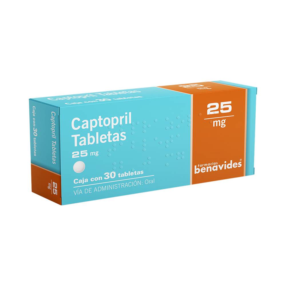 Almus captopril tabletas 25 mg (30 piezas)