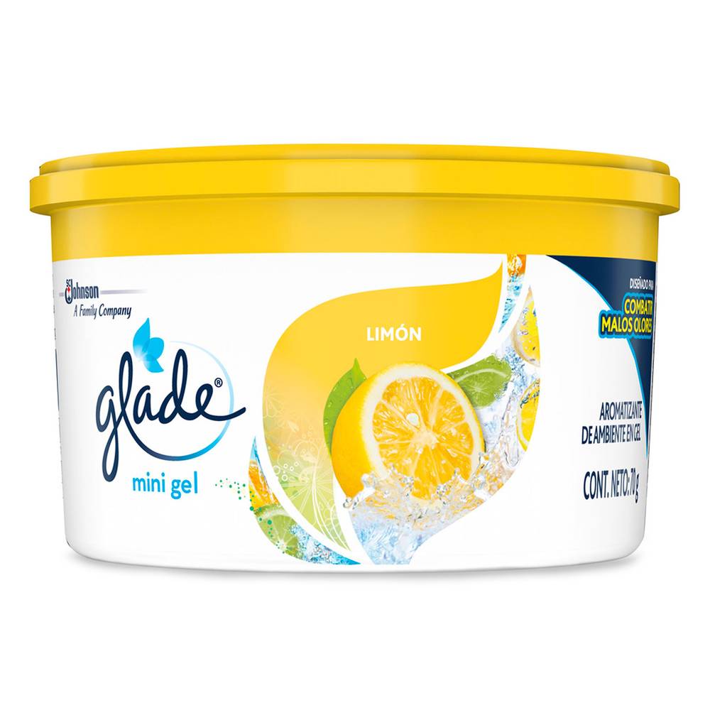 Glade aromatizante ambiental gel limón (bote 70 g)