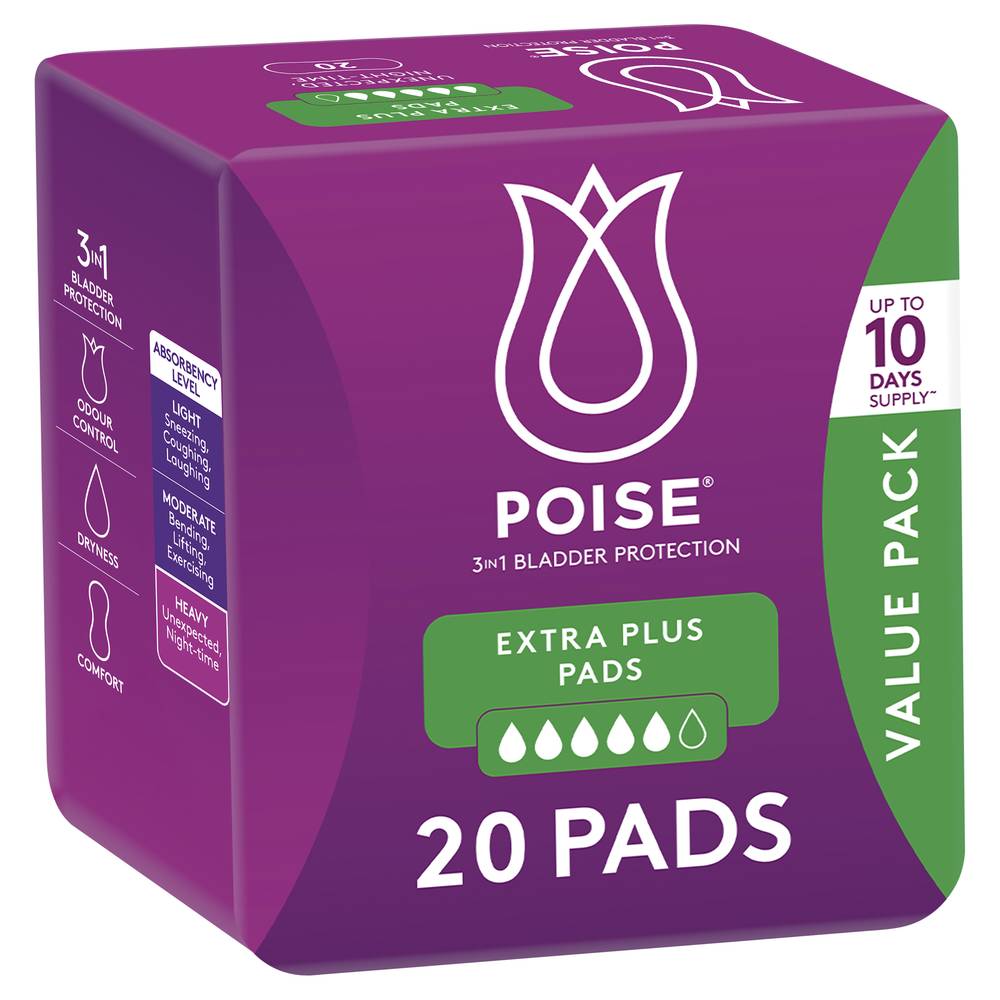Poise Pads Extra Plus (20 pack)