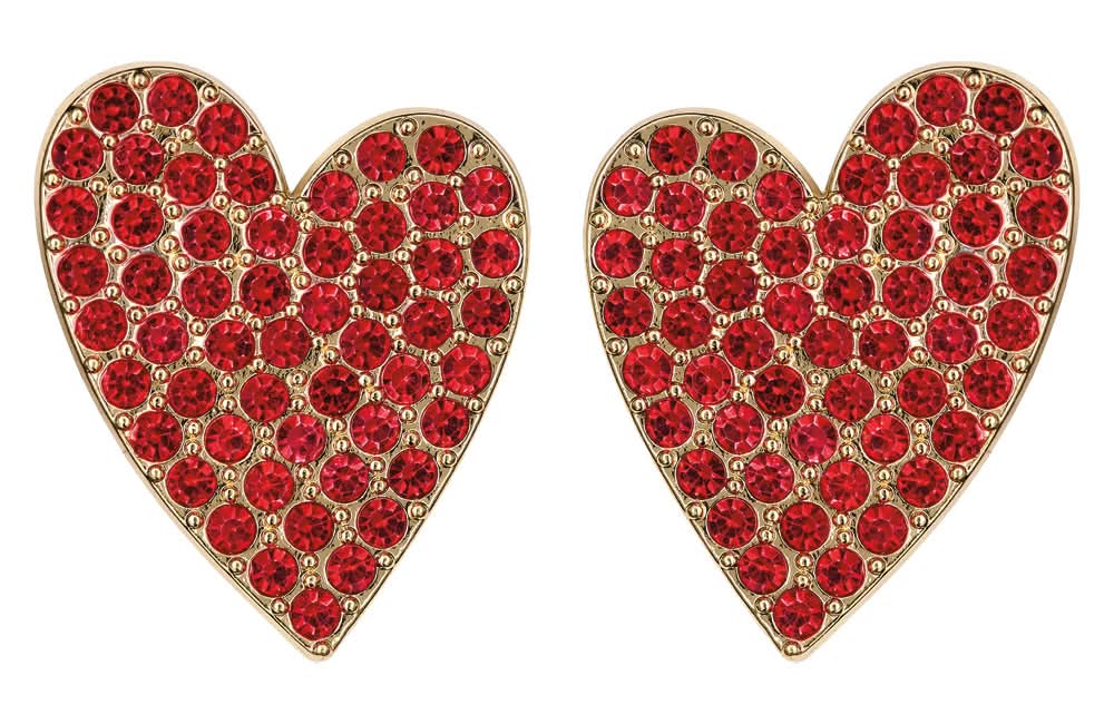 Serra Valentines Jewelry - Red Heart Earrings