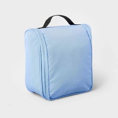 Open Story Hanging Toiletry Bag, Blue