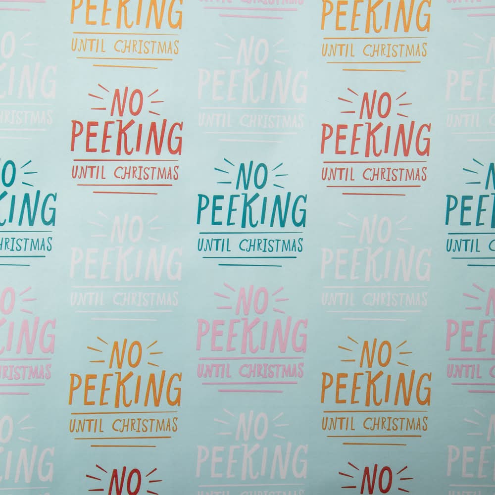 Christmas Gift Wrap Paper No Peeking