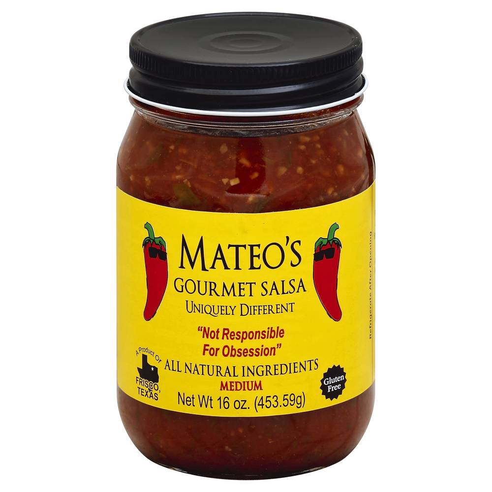 Mateo’s Medium Gourmet Salsa (jalapeno-garlic-lemon)