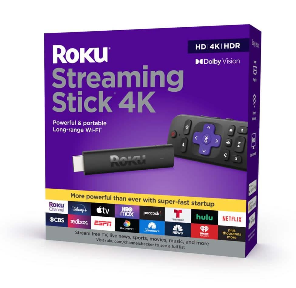 Roku Streaming Stick 4K Media Streaming Device
