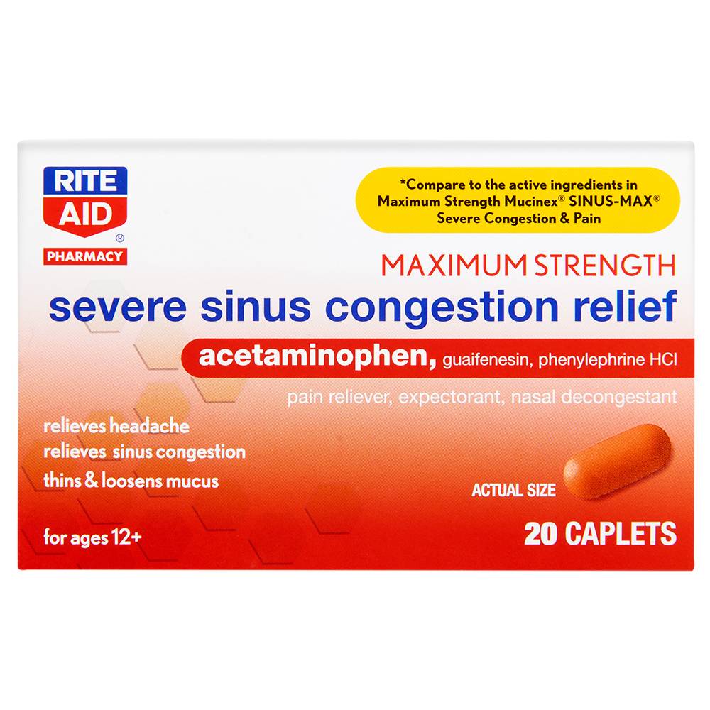 Rite Aid Severe Sinus Congestion Relief Maximum Strength (actual)