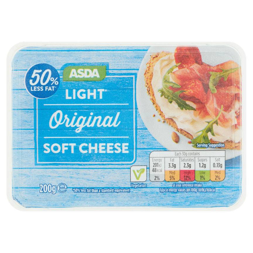 Asda Light Original Soft Cheese 200g