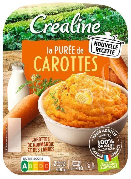 Purée de carottes - créaline - 400g e (200g * 2)