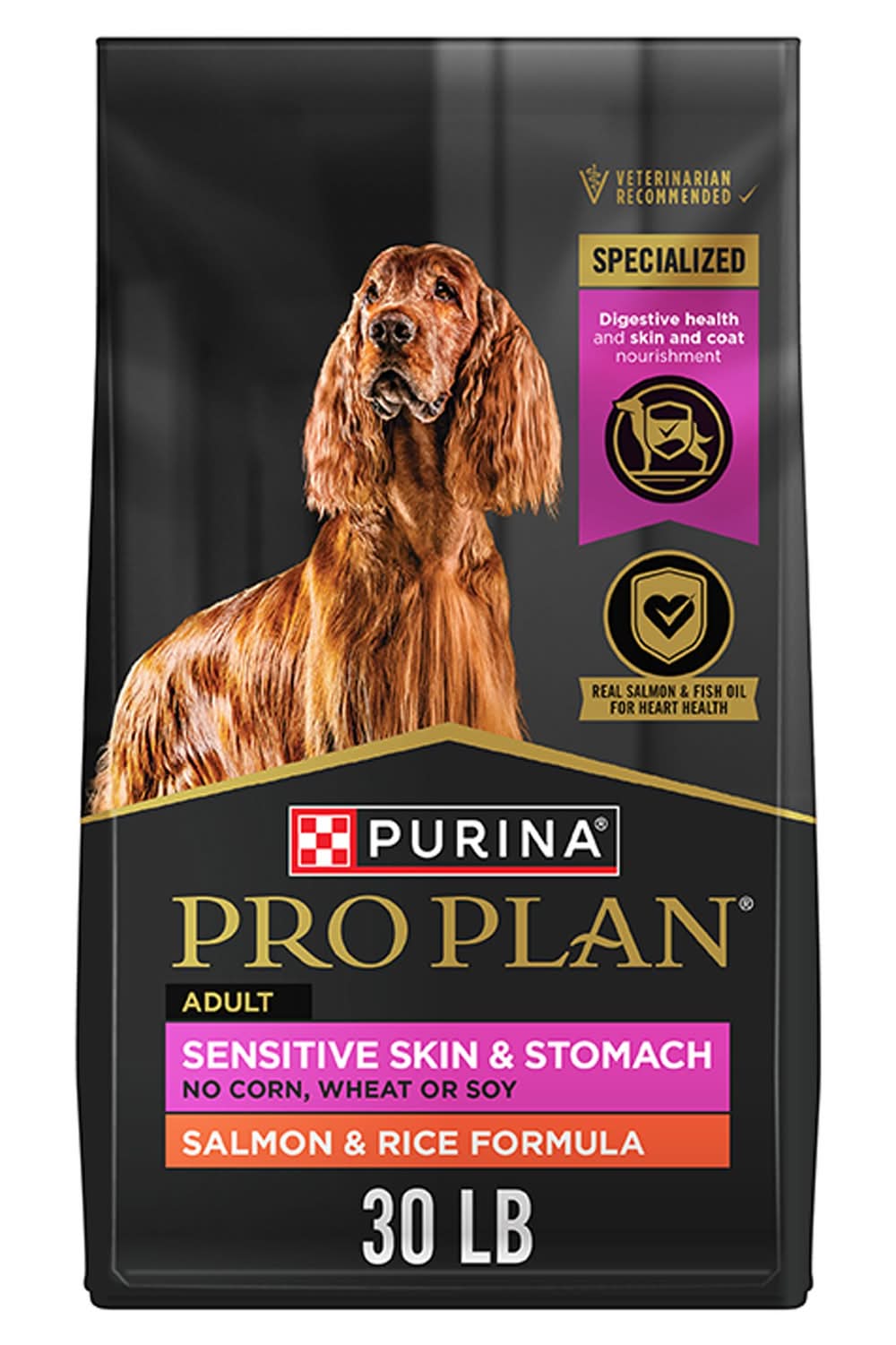 Purina® Pro Plan Sensitive Skin & Stomach Adult Dry Dog Food - Salmon & Rice, No Corn, Wheat or Soy (Flavor: Salmon & Rice, Size: 30 Lb)
