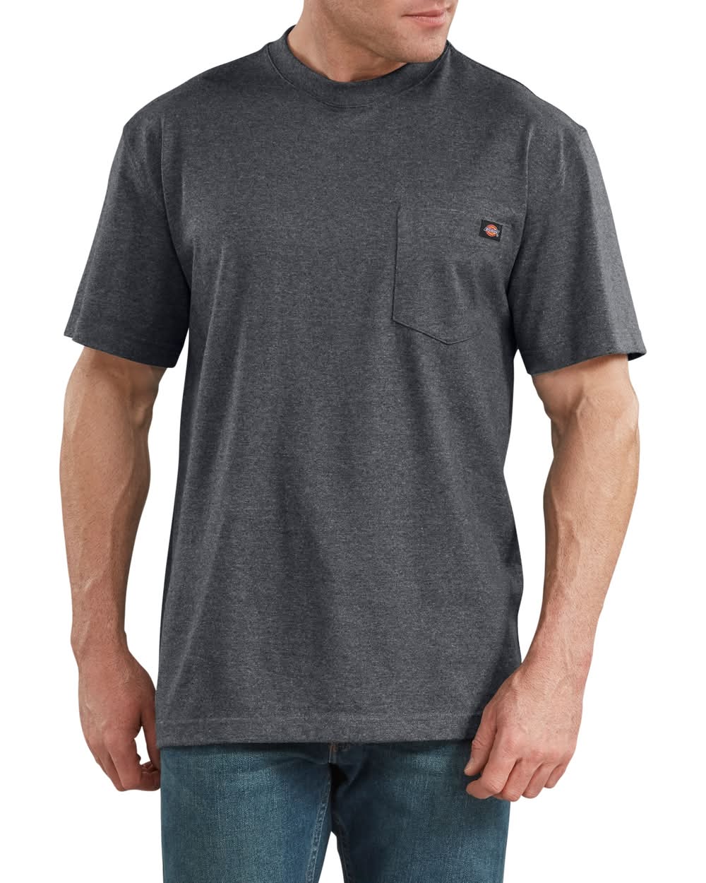 Dickies Men's Gray Heavy weight Short sleeve Solid T-shirt ( XL )