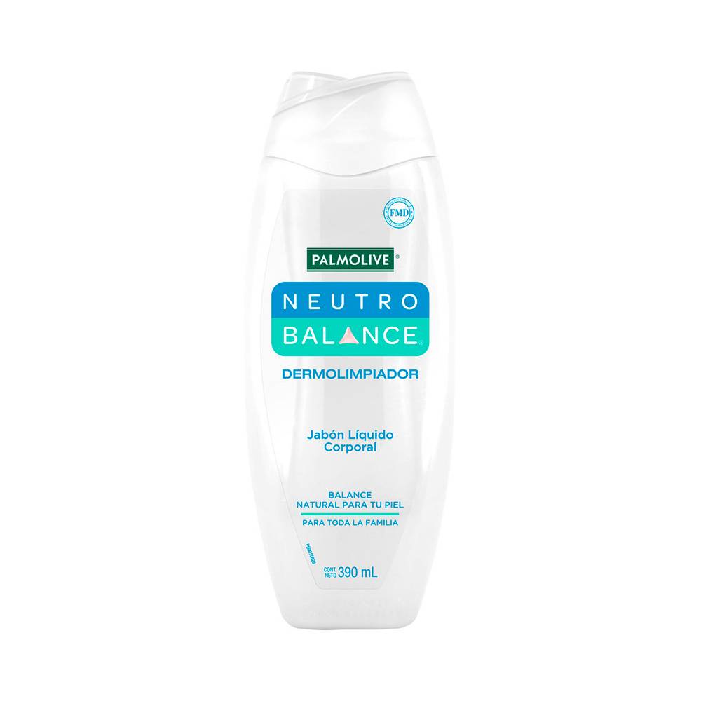 Palmolive jabón corporal dermolimpiador neutro balance (botella 390 ml)