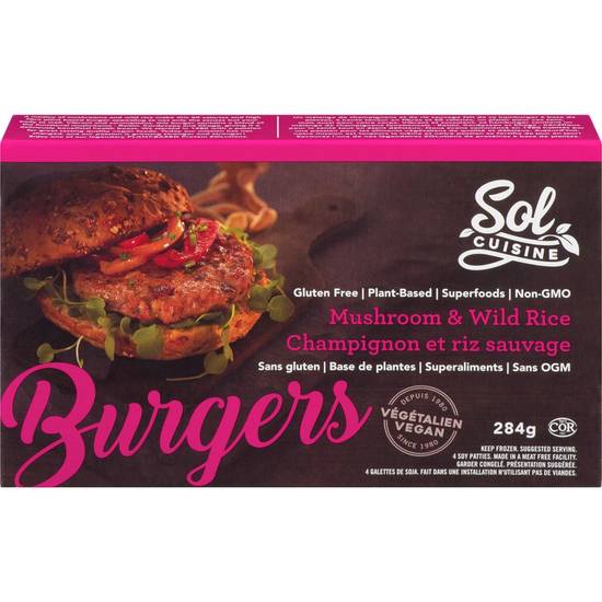Sol Cuisine Mushroom & Wild Rice Burgers (284 g)