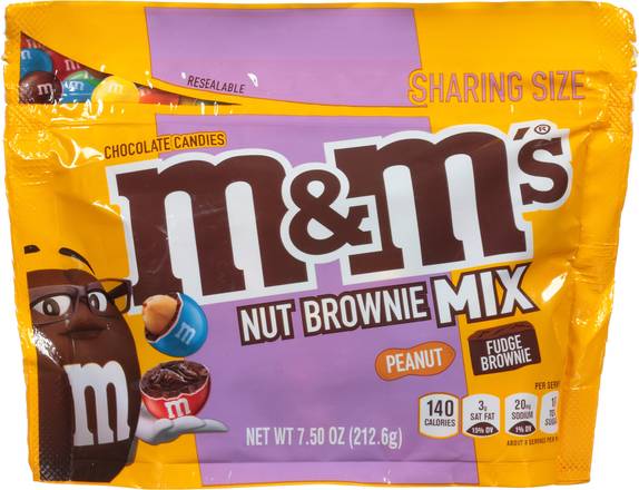 M&M's Nut Brownie Mix Chocolate Candies 7.50 Oz