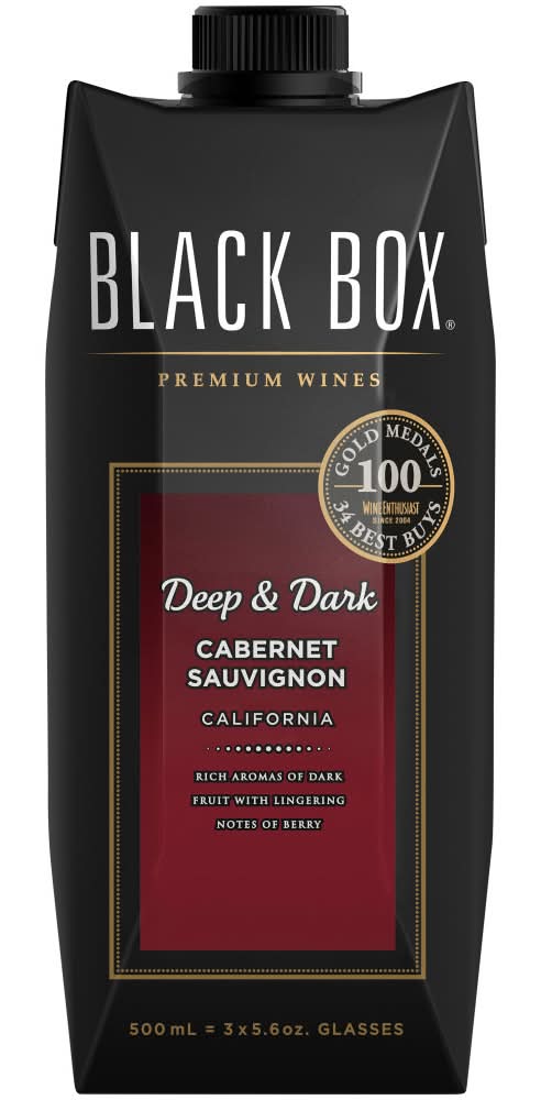 Black Box Deep and Dark Cabernet Sauvignon Red Wine (500 ml)