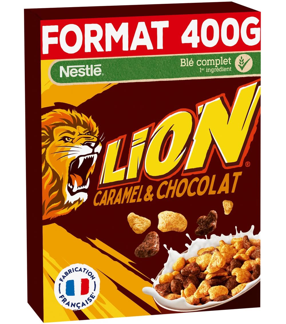 Céréales caramel & chocolat Lion - la boite de 400 g